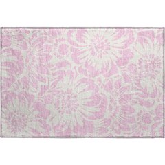 Premium Machine Washable Mayfield  Pink 1'8" x 2'6" Rug