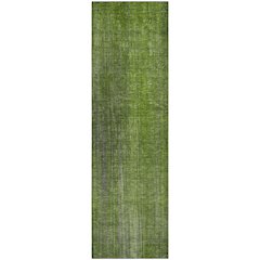 Premium Machine Washable Mayfield  Green 2'3" x 7'6" Runner Rug