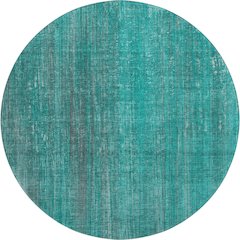 Premium Machine Washable Mayfield  Teal 8' x 8' Round Rug