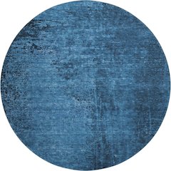 Premium Machine Washable Mayfield  Navy 8' x 8' Round Rug