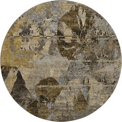 Premium Machine Washable Mayfield  Mocha 8' x 8' Round Rug