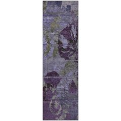 Premium Machine Washable Mayfield  Purple 2'3" x 7'6" Runner Rug