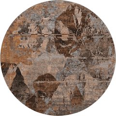 Premium Machine Washable Mayfield  Terracotta 8' x 8' Round Rug