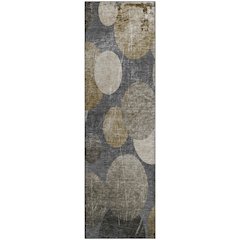 Premium Machine Washable Mayfield  Brown 2'3" x 7'6" Runner Rug