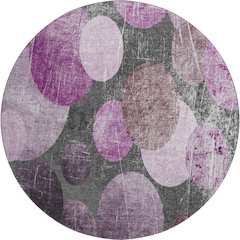 Premium Machine Washable Mayfield  Garnet 8' x 8' Round Rug