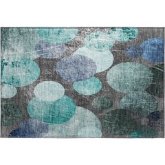 Premium Machine Washable Mayfield  Teal 1'8" x 2'6" Rug