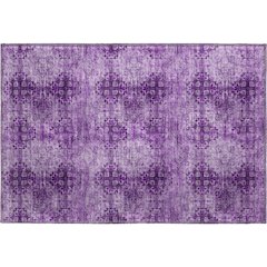 Premium Machine Washable Mayfield  Eggplant 1'8" x 2'6" Rug