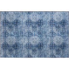 Premium Machine Washable Mayfield  Navy 1'8" x 2'6" Rug