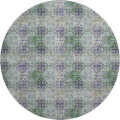 Premium Machine Washable Mayfield  Purple 8' x 8' Round Rug