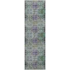 Premium Machine Washable Mayfield  Purple 2'3" x 7'6" Runner Rug