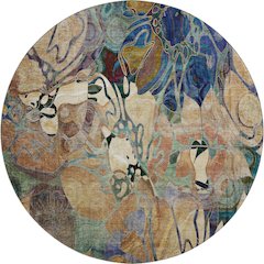 Premium Machine Washable Mayfield  Beige 8' x 8' Round Rug