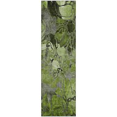 Premium Machine Washable Mayfield  Fern 2'3" x 7'6" Runner Rug