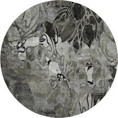 Premium Machine Washable Mayfield  Gray 8' x 8' Round Rug