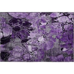 Premium Machine Washable Mayfield  Purple 1'8" x 2'6" Rug
