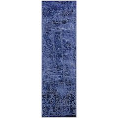 Premium Machine Washable Mayfield  Navy 2'3" x 7'6" Runner Rug