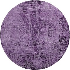 Premium Machine Washable Mayfield  Purple 8' x 8' Round Rug