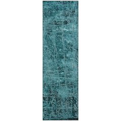 Premium Machine Washable Mayfield  Teal 2'3" x 7'6" Runner Rug