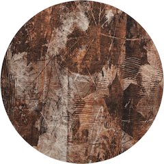 Premium Machine Washable Mayfield  Paprika 8' x 8' Round Rug