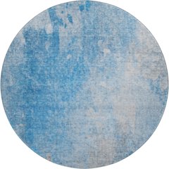 Premium Machine Washable Mayfield  Blue 8' x 8' Round Rug
