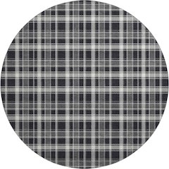 Premium Machine Washable Mayfield  Black 8' x 8' Round Rug