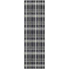 Premium Machine Washable Mayfield  Black 2'3" x 7'6" Runner Rug