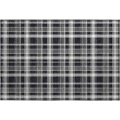 Premium Machine Washable Mayfield  Black 1'8" x 2'6" Rug
