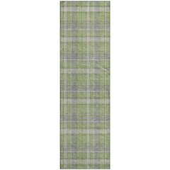 Premium Machine Washable Mayfield  Green 2'3" x 7'6" Runner Rug