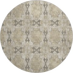 Premium Machine Washable Mayfield  Beige 8' x 8' Round Rug