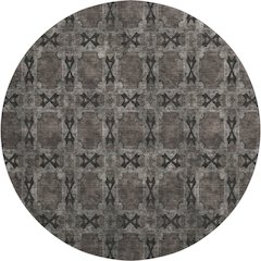 Premium Machine Washable Mayfield  Gray 8' x 8' Round Rug