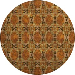 Premium Machine Washable Mayfield  Paprika 8' x 8' Round Rug