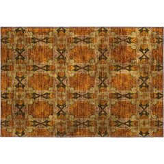 Premium Machine Washable Mayfield  Paprika 1'8" x 2'6" Rug