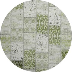 Premium Machine Washable Mayfield  Green 8' x 8' Round Rug