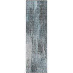 Premium Machine Washable Mayfield  Teal 2'3" x 7'6" Runner Rug