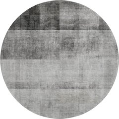 Premium Machine Washable Mayfield  Gray 8' x 8' Round Rug