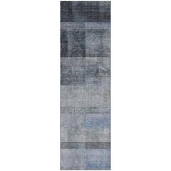 Premium Machine Washable Mayfield  Navy 2'3" x 7'6" Runner Rug
