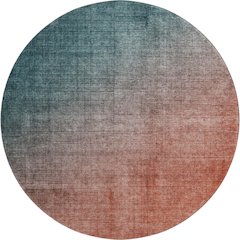 Premium Machine Washable Mayfield  Teal 8' x 8' Round Rug