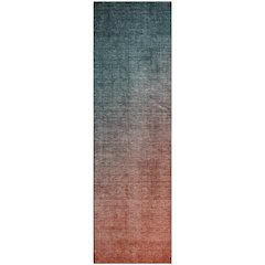 Premium Machine Washable Mayfield  Teal 2'3" x 7'6" Runner Rug