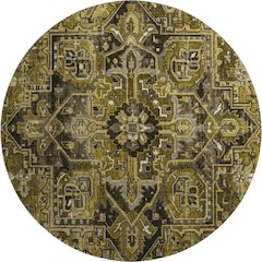 Premium Machine Washable Mayfield  Brown 8' x 8' Round Rug