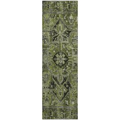 Premium Machine Washable Mayfield  Olive 2'3" x 7'6" Runner Rug