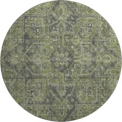 Premium Machine Washable Mayfield  Green 8' x 8' Round Rug