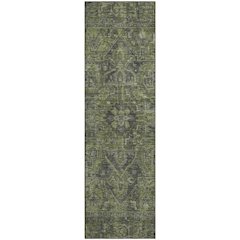 Premium Machine Washable Mayfield  Green 2'3" x 7'6" Runner Rug