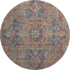 Premium Machine Washable Mayfield  Red 8' x 8' Round Rug