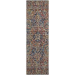 Premium Machine Washable Mayfield  Red 2'3" x 7'6" Runner Rug
