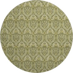 Premium Machine Washable Mayfield  Green 8' x 8' Round Rug