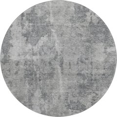 Premium Machine Washable Mayfield  Gray 8' x 8' Round Rug