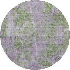 Premium Machine Washable Mayfield  Green 8' x 8' Round Rug