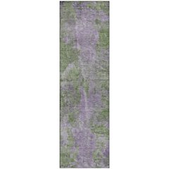 Premium Machine Washable Mayfield  Green 2'3" x 7'6" Runner Rug