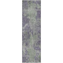 Premium Machine Washable Mayfield  Purple 2'3" x 7'6" Runner Rug
