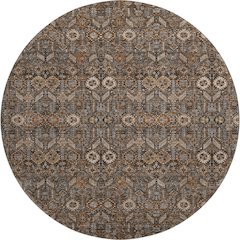Premium Machine Washable Mayfield  Chocolate 8' x 8' Round Rug