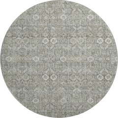 Premium Machine Washable Mayfield  Gray 8' x 8' Round Rug